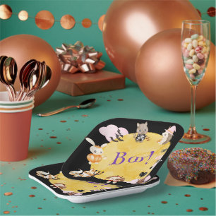 Cute Halloween Kids Costume Party Paper Plates