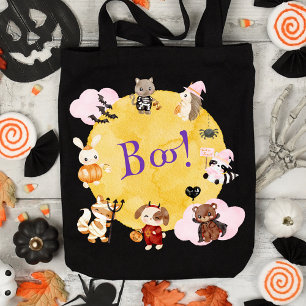Cute Halloween Kids Costume Party Tote Bag