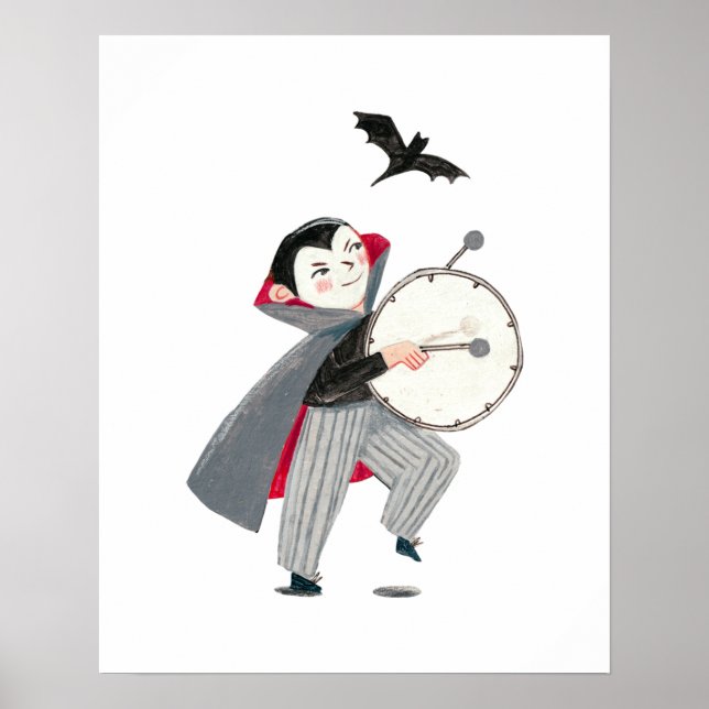 Cute Halloween kids costume trick and treat parade Poster (Front)