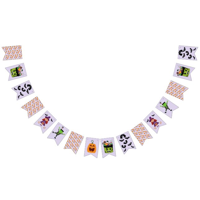 Cute Halloween Kids Party Supplie Bunting Flags (All)