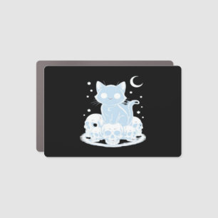 Cute Halloween Kitten Cat Gothic Aesthetic Essenti Car Magnet