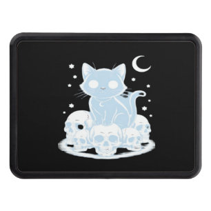 Cute Halloween Kitten Cat Gothic Aesthetic Essenti Hitch Cover