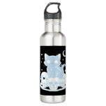 Cute Halloween Kitten Cat Gothic Aesthetic Essenti Stainless Steel Water Bottle