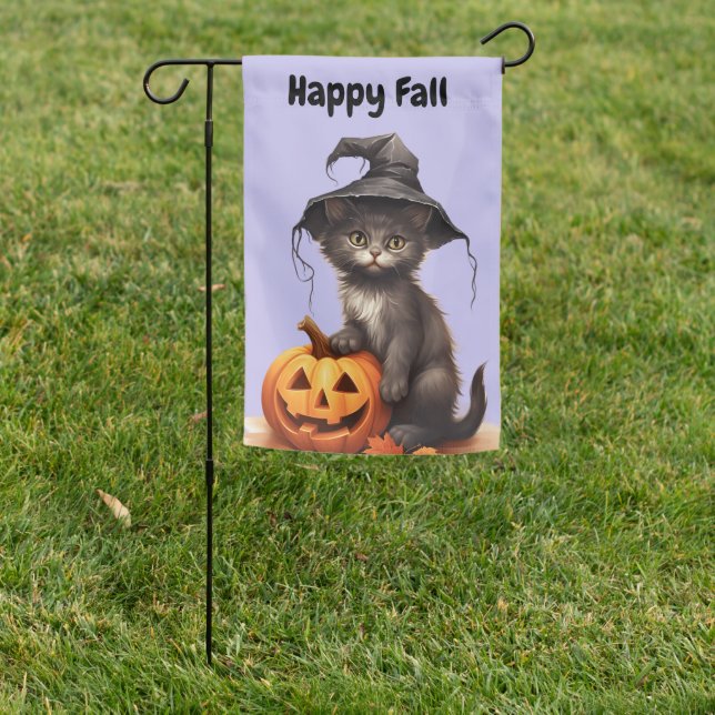 Cute Halloween Kitten  Garden Flag (In SItu)