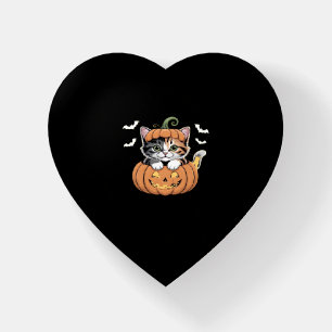 Cute Halloween Kitten in a Pumpkin Classic T-Shirt Paperweight