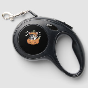 Cute Halloween Kitten in a Pumpkin Classic T-Shirt Retractable Pet Leash
