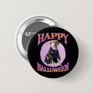 Cute Halloween Labrador Button