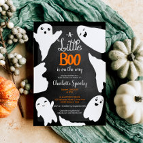 Cute Halloween little boo ghosts baby shower Invitation