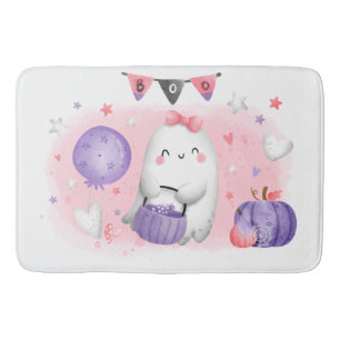 Cute Halloween Little Boo Girl Ghost Bath Mat