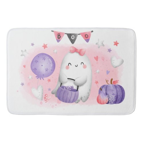 Cute Halloween Little Boo Girl Ghost Bath Mat