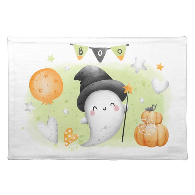 Cute Halloween Little Boo Placemat (Front)
