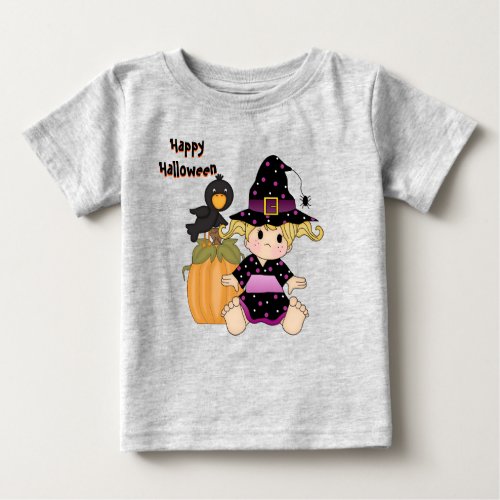 Cute Halloween Little Witch Girls T_shirt
