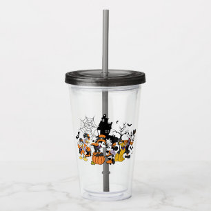 Cute Halloween Mickey and Friends Acrylic Tumbler