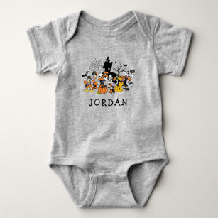 Cute Halloween Mickey and Friends Baby Bodysuit