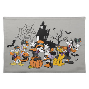 Cute Halloween Mickey and Friends Cloth Placemat