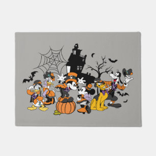 Cute Halloween Mickey and Friends Doormat