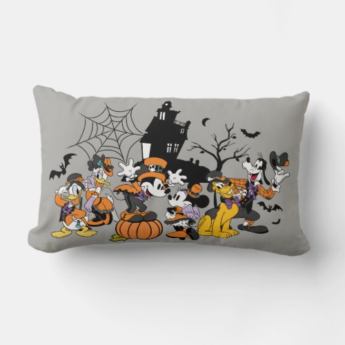 Cute Halloween Mickey and Friends Lumbar Pillow