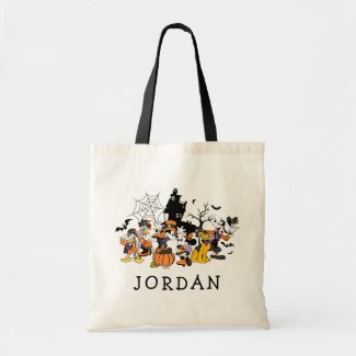 Cute Halloween Mickey and Friends Tote Bag