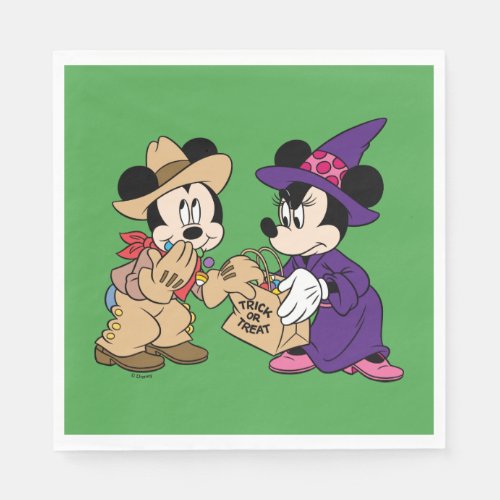 Cute Halloween Mickey and Minnie Napkins