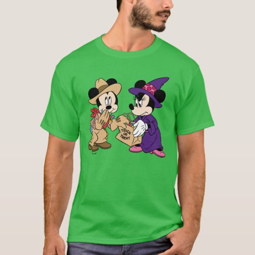 Cute Halloween Mickey and Minnie T_Shirt