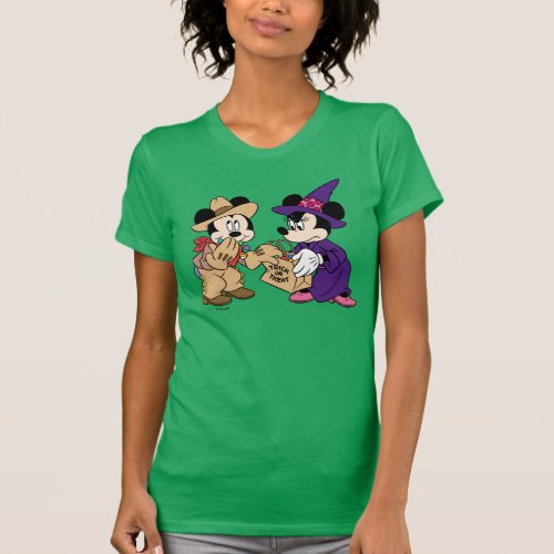 Cute Halloween Mickey and Minnie T_Shirt