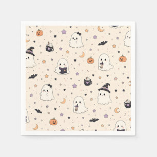 Cute Halloween Mini Ghost Cocktail Napkins