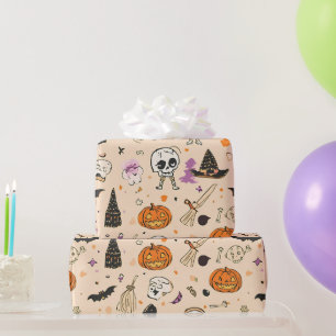 Cute Halloween Mix Wrapping Paper