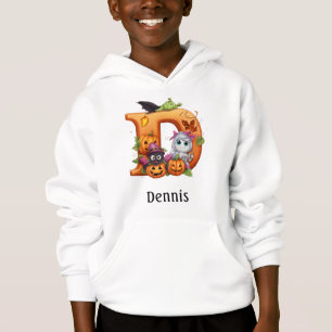 Cute Halloween Monogram Letter D Hoodie