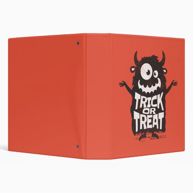 Cute Halloween monster 3 Ring Binder (Background)