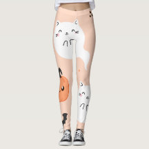Cute Halloween Monster Leggings