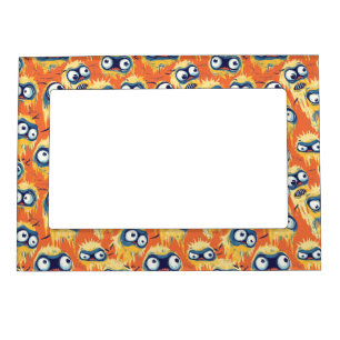 Cute Halloween Monster Yellow Orange Magnetic Frame
