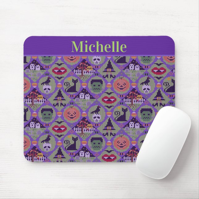 Cute Halloween Mouse Pad (With Mouse)