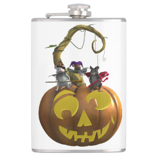 Cute Halloween Mouse Trio Flask