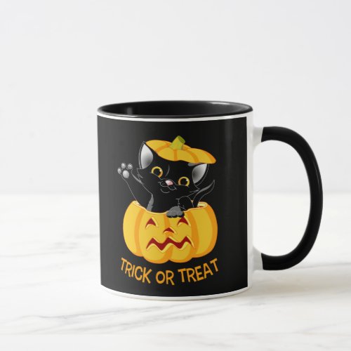 Cute Halloween mug Personalized black cat