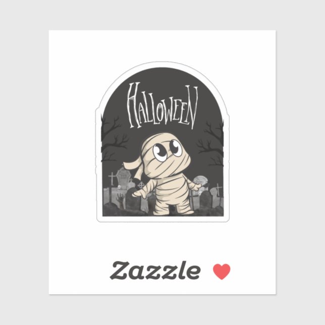 Cute Halloween mummy Sticker (Sheet)