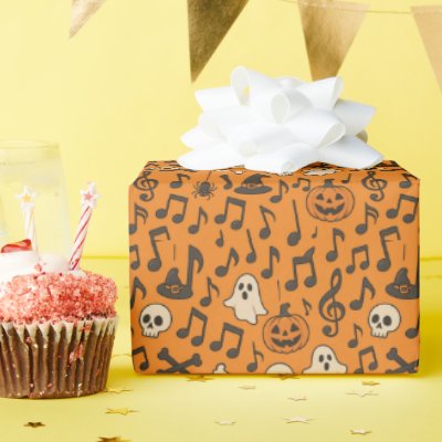 Cute Halloween Music Wrapping Paper