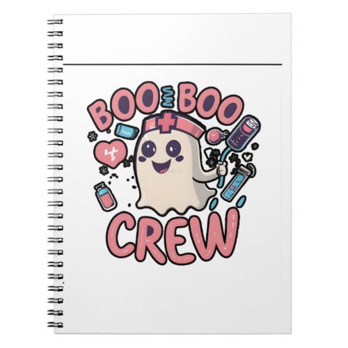cute Halloween Nurse Ghost   Notebook