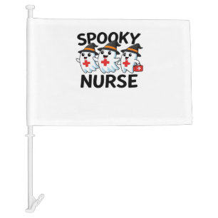 Cute Halloween Nurse Ghosts Cartoon Classic T-Shir Car Flag