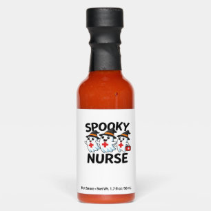 Cute Halloween Nurse Ghosts Cartoon Classic T-Shir Hot Sauces