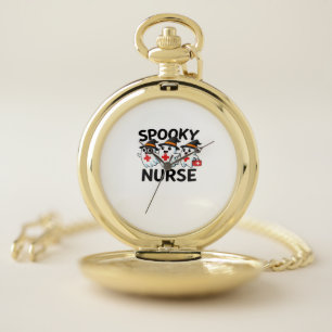 Cute Halloween Nurse Ghosts Cartoon Classic T-Shir Pocket Watch