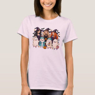 Cute Halloween Nurse Ghosts, Witches & Medical Cha T-Shirt