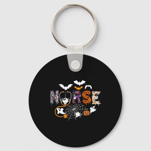 Cute Halloween Nurse Nursing Stethoscope Halloween Keychain