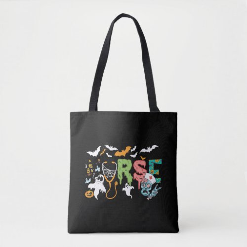 Cute Halloween Nurse Nursing Zombie Halloween Tote Bag