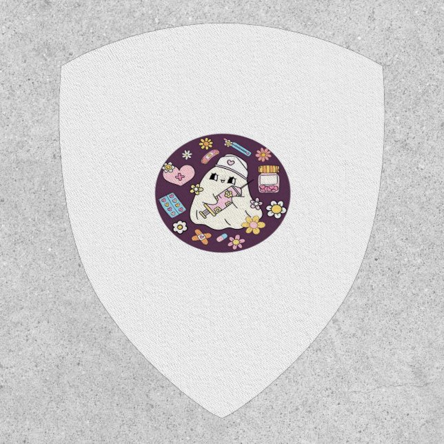 Cute Halloween Nurse Oversized T-Shirt Patch (Front)