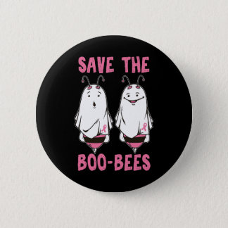 Cute Halloween October Breast Cancer Awareness Sav Button