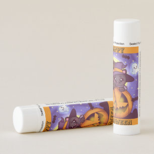 Cute Halloween October Witch Cat Lip Balm