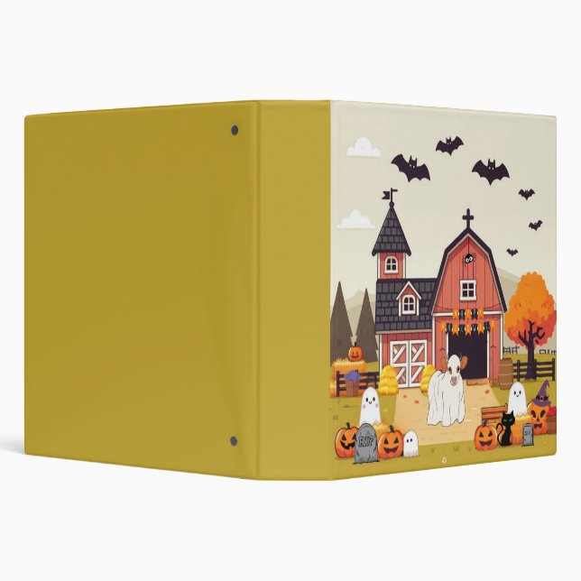 Cute Halloween on the farm Binder (Background)