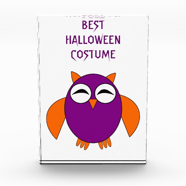 Cute Halloween Owl Custom Award (Front)