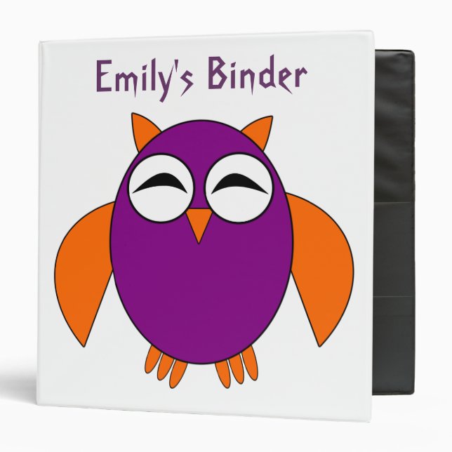 Cute Halloween Owl Custom Binder (Front/Inside)