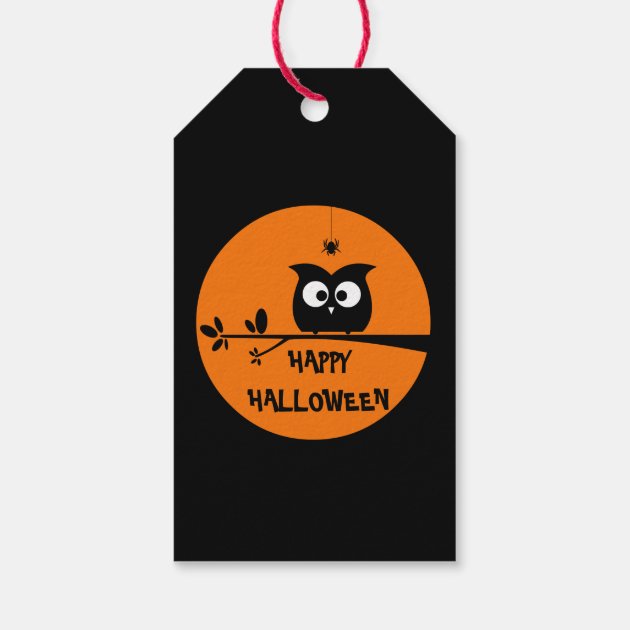 Cute Halloween Owl Gift Tags